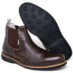 Botina Chelsea Masculina Tradicional Couro Bota Classica Resistente Casual Dia a Dia