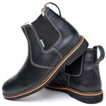 Botina Chelsea Masculina Tradicional Couro Bota Classica Resistente Casual Dia a Dia