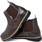 Botina Chelsea Masculina Tradicional Couro Bota Classica Resistente Casual Dia a Dia