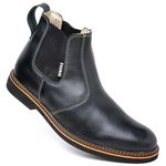 Botina Chelsea Masculina Tradicional Couro Bota Classica Resistente Casual Dia a Dia