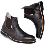 Botina Chelsea Masculina Tradicional Couro Bota Classica Resistente Casual Dia a Dia