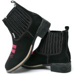 Bota Texana Country Bico Quadrado Em couro Botina Rodeio Feminina