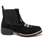 Bota Texana Country Bico Quadrado Em couro Botina Rodeio Masculina