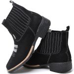 Bota Texana Country Bico Quadrado Em couro Botina Rodeio Masculina