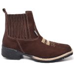 Bota Texana Country Bico Quadrado Em couro Botina Rodeio Masculina