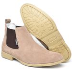 Bota Chelsea Masculina Tradicional Couro Camurça Botina Classica Resistente