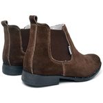 Bota Chelsea Masculina Tradicional Couro Camurça Botina Classica Resistente