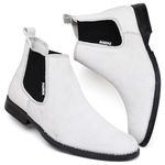 Bota Chelsea Masculina Tradicional Couro Camurça Botina Classica Resistente