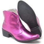 Bota Western Feminina Cano Médio Couro sintético Moda 2023