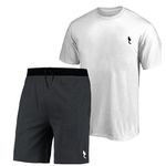 Conjunto Camiseta e Bermuda Masculina Basica Tendencia Polo Blu