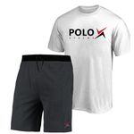 Conjunto Camiseta e Bermuda Masculina Basica Tendencia Polo Xtreme