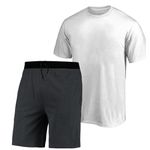 Conjunto Camiseta e Bermuda Masculina Basica Tendencia Lisa Sem Estampa