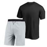 Conjunto Camiseta e Bermuda Masculina Basica Tendencia Lisa Sem Estampa