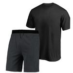 Conjunto Camiseta e Bermuda Masculina Basica Tendencia Lisa Sem Estampa
