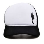 Boné Trucker Casual Aba Curva Ajustavel com Telinha Preto e o Branco