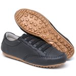 Tenis Feminino Mocassim Confortavel Couro Ecologico Casual Dia a Dia Elastico