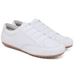 Tenis Feminino Mocassim Confortavel Couro Ecologico Casual Dia a Dia Elastico