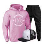 Kit Conjunto Blusa Moletom Ganguru Dexshoes Agasalho Outono Inverno Flanelado E Bone