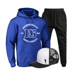 Kit Conjunto Blusa Moletom Ganguru Dexshoes Agasalho Outono Inverno Flanelado E Bone