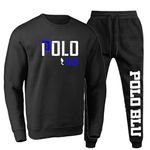 Kit Conjunto Moletom Gola Careca Polo Duo Agasalho Outono Inverno Flanelado E Boné