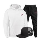 Kit Conjunto Blusa Moletom Ganguru Dex Xtreme Agasalho Outono Inverno Flanelado E Bone