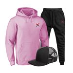 Kit Conjunto Blusa Moletom Ganguru Dex Xtreme Agasalho Outono Inverno Flanelado E Bone