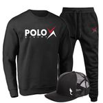 Kit Conjunto Moletom Gola Careca Polo Xtreme Agasalho Outono Inverno Flanelado e Bone