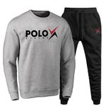 Conjunto Moletom Gola Careca Polo Xtreme Agasalho Outono Inverno Flanelado