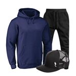 Kit Conjunto Blusa Moletom Ganguru Agasalho Outono Inverno E Bone