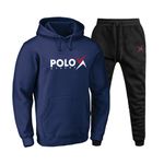 Conjunto Blusa Moletom Ganguru Polo Xtreme Agasalho Outono Inverno Flanelado