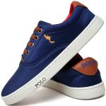 Tenis Para Escola Infantil Confortavel E Duradouro Preto, Azul e Marrom