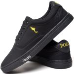 Tenis Para Escola Infantil Confortavel E Duradouro Preto, Azul e Marrom