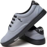 Tenis Para Escola Infantil Confortavel E Duradouro Preto, Azul e Marrom