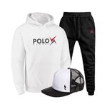 Kit Conjunto Blusa Moletom Ganguru Polo Xtreme Agasalho Outono Inverno Flanelado E Bone