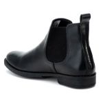 Botina Country Masculina Chelsea Boot Toda Em Couro Liso Preto Clássico
