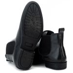 Botina Country Masculina Chelsea Boot Toda Em Couro Liso Preto Clássico