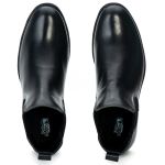 Botina Country Masculina Chelsea Boot Toda Em Couro Liso Preto Clássico
