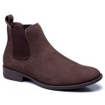 Botina Country Masculina Chelsea Boot Toda Em Couro Nobuck Clássico