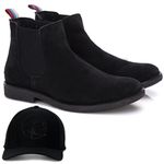 kit Botina Chelsea Masculina Polo North Preto + Boné General Urso