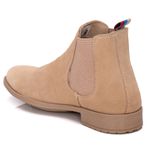Kit Botina Chelsea Masculina Polo North Areia/Areia + Chinelo Comfort Todo em Couro 