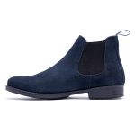 Botina Country Masculina Chelsea Azul Marinho Polo North Clássica em couro