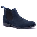 Botina Country Masculina Chelsea Azul Marinho Polo North Clássica em couro
