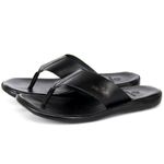 Chinelo Polo North Premium Preto em couro Ultra Comfort
