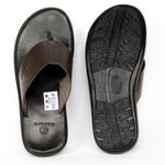 Chinelo Polo North Premium Marrom em couro Ultra Comfort