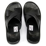 Sandália Ultra Comfort Polo North Premium em Couro Preto