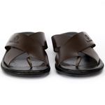 Kit Botina Chelsea Masculina Polo North Areia + Sandália Comfort Todo em Couro
