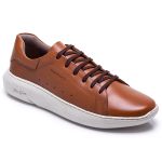 Sapatênis Masculino em Couro Whisky Modelo Exclusivo Polo North