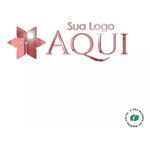 Logo de parede em acrílico espelhado 100cm x 100cm 