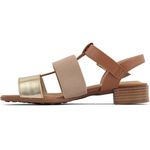 Sandália Feminina Modare Ultra Conforto - Bege+Dourado