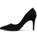 Scarpin Arezzo Preto Nobuck Salto Fino Alto